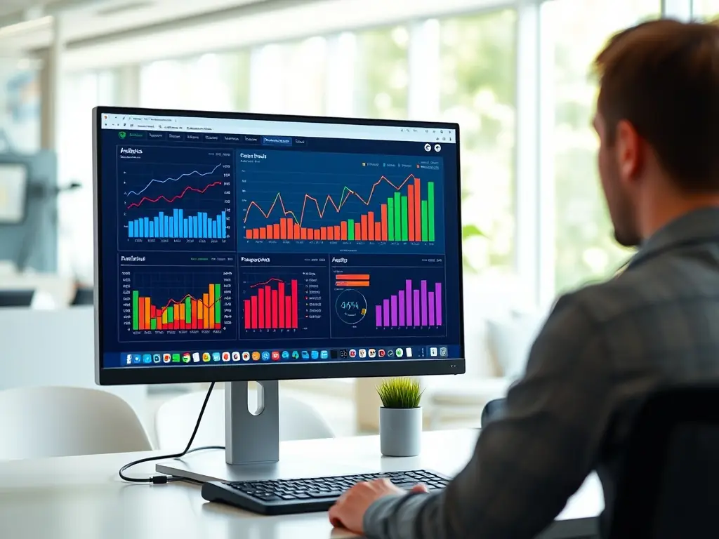 A graph showing rising search rankings and traffic metrics, illustrating the impact of Lemay Consulting's SEO services.